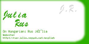 julia rus business card
